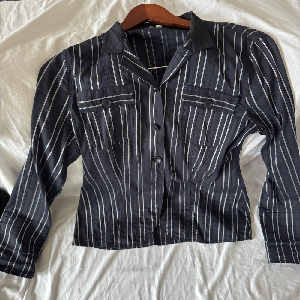 Armani Collezioni Monochrome Striped Shirt